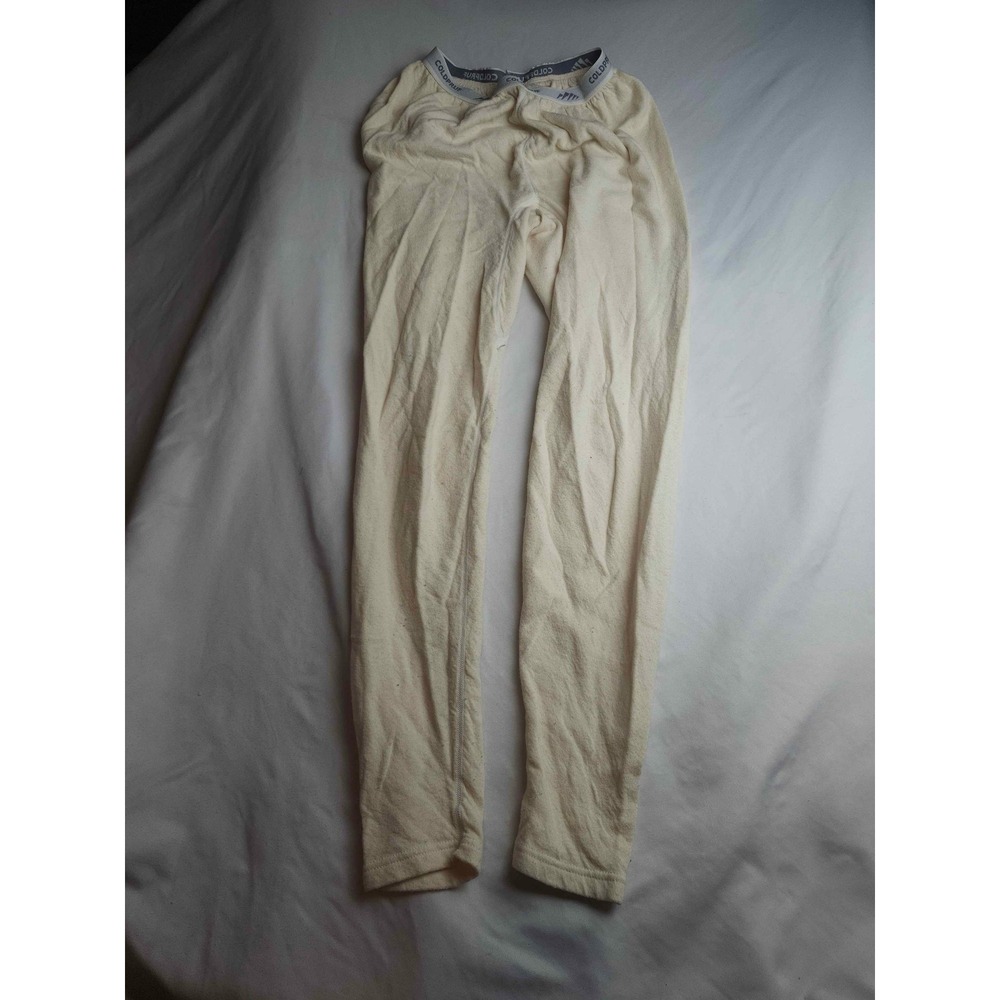 ColdPruf Mens Thermal Pants Small Cream Wool Blend Dual Layer Long Johns